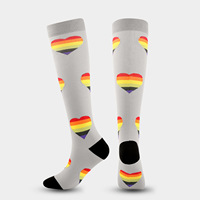 Chaussettes de compression personnalisées avec logo pour femmes, hauteur genou, pour la course, l'athlétisme, les infirmières, les femmes enceintes, le soutien au travail, les voyages, les vols, les sports