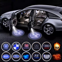 LKT 1set Car Door LOGO Light DC 12V Led Door Warning Light logo Led Car Logo Projector Light