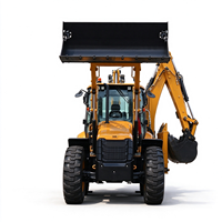 Backhoe Loader Top Brand BHL105 Heavy Duty Mesin Diesel 86kW 10500kg Efisiensi Tinggi Panjang Keseluruhan 6430mm Konstruksi