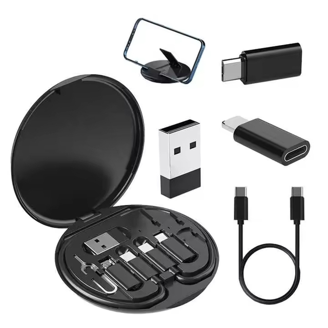 Hot Selling Portable 6-in-1 Phone Charging Adapter Kit 0.28M Type C USB Cable Travel 60W Fast-charging USB OTG Mobile Phone Set