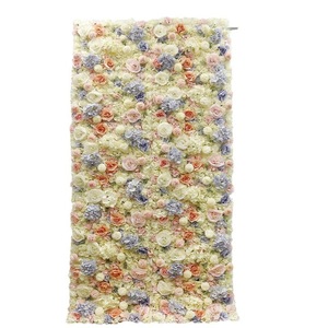 Panneau floral mural doux aux tons neutres crème, pêche et lavande, élégant pour la décoration de réception de mariage ou de fête. - Product Image 3
