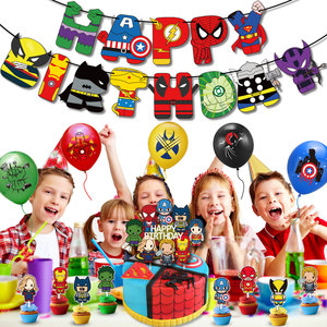 <span class=keywords><strong>Spiderman</strong></span> cartoon <span class=keywords><strong>theme</strong></span> set di palloncini in alluminio sfondo di compleanno in lattice forniture decorative per palloncini per feste - Product Image 6