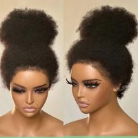 Nouvelle Perruque Abordable en Cheveux Humains, Lace Frontale 360 Sans Colle, Prête à Porter, Ondulée Water Wave, avec Baby Hair, pour Femmes Noires