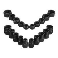 Extracteur de vis de boulon endommagé, ensemble de retrait d'écrou, outil de douille, Kit d'outils à main d'enfilage avec boîte 10 pièces