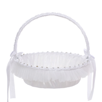 Cadeaux de mariage pour fête nuptiale fournitures de décoration motif fleur rose grande taille ruban arc femmes filles panier de mariage fleurs