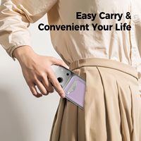 Dompet Ponsel Magnetik Dengan Cermin Rias Dompet Kulit Mag Safe Tempat Kartu untuk iPhone 18 17 16 15 14 13 dengan Penyangga yang Dapat Disesuaikan