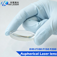 Lentille asphérique HXLASER D35 F100 F150 F200 pour collimateur, lentille laser focalisée haute puissance 3kw-40kw, pièce d'équipement laser industriel