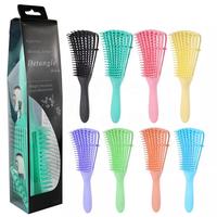 Brosse incurvée en plastique, brosse professionnelle pour cheveux bouclés, démêlante et humide, originale