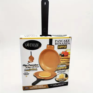 Huyo Double-Sided Foldable Non-Stick Aluminum Alloy Hand Grip Aluminum Bottom Pancake Maker Frying <b>Pan</b> - Product Image 5
