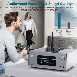 1mii 2.4G không dây âm thanh máy phát và máy thu 100m dài khoảng cách không có sự chậm trễ 44.1kHz/24bit Hifi 1tx + 2rx thiết lập cho TV/loa/AMP - Product Image 3