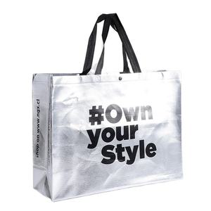 Free Design Durable Custom Logo PP Woven Grocery <b>Tote</b> <b>Bag</b> Eco Friendly Material Large Capacity Reusable PP Woven Shopping <b>Bag</b> - Product Image 3