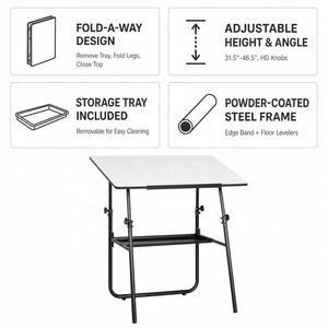Table de <span class=keywords><strong>dessin</strong></span> pliable moderne, écologique, durable, sans outil, à angle réglable, pour le <span class=keywords><strong>dessin</strong></span> et la peinture, idéale pour les meubles scolaires - Product Image 2