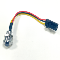 Lentille Diffuse F5 IP67 5V Pré-câblée avec Support en Cuivre Plaqué Nickel, Câble Multicolore 24AWG de 8mm, Nœuds de Pixels LED de 5mm, Voyant Lumineux