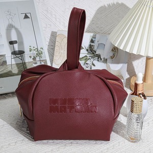 New Design Pu Leather <b>Makeup</b> Pouch Luxury Custom Logo Printed Waterproof Travel Leather Handle Cosmetic <b>Bag</b> - Product Image 1