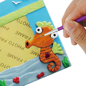 Tùy Chỉnh Vẽ Đồ Chơi Trẻ Em Tự Làm Hình Ảnh Khung Thủ Công Mỹ Nghệ Thạch Cao Sơn Kit Với 6 Pcs Sơn Acrylic - Product Image 3