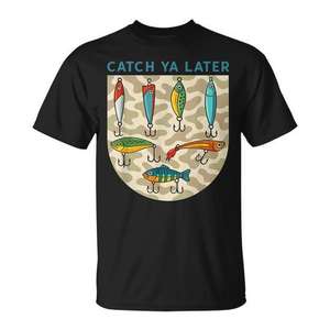 Camiseta con estampado de señuelos de pesca Catch Ya Later, diseño Southern Boy - Product Image 1