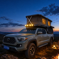Camper pour camion tout-terrain avec toit relevable, coque rigide, pour expéditions en 4x4