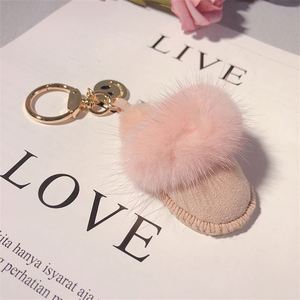 Dropshipping <b>Mini</b> Mink Plush Sneaker Shoes Keychain Rings Gift 3d Sports Shoes Pendant for Bag Car <b>Backpack</b> Decoration - Product Image 3
