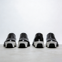 Chaussures habillées pour hommes personnalisables OEM, style coréen, à lacets, en cuir, à bout pointu, forme de chaussure