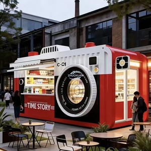 Quiosco Móvil de Comida Rápida y Bebidas, Puesto de Venta al Aire Libre con Forma de Cámara - Product Image 5