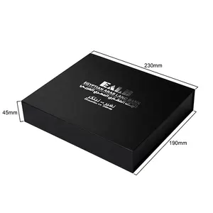 スライバーフォイル黒段ボール紙包装EPEインサート付き硬質磁気クロージャーギフトボックス包装