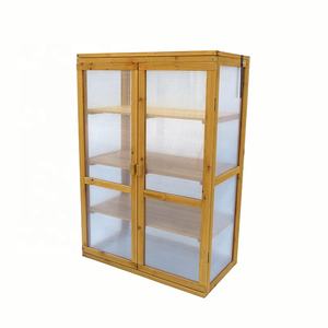 Mini Invernadero de Madera de <span class=keywords><strong>Abeto</strong></span> Chino para Jardín Exterior, Invernadero de Plástico para Patio Trasero - Product Image 4