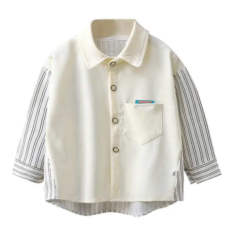 Nuovi vestiti primaverili a maniche lunghe da bambino bianco per bambini nella maglietta autunnale da bambino da bambino