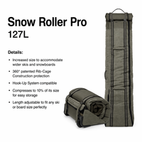 Sac de ski rembourré imperméable avec roulettes, grande capacité, sac de voyage double pour le ski, pour les voyages en avion, sac à roulettes durable pour équipement de ski