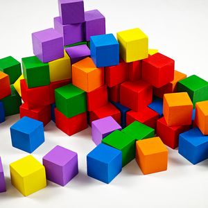 Khối lập phương bằng gỗ pinda mô hình hình học rắn Đồ chơi giáo dục trẻ em - Product Image 5