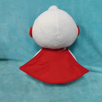 Peluche Astronaute Personnalisée UYEAH CE en Coton PP Doux, Mignonne Poupée Astronaute Héroïque Blanche avec Cape Rouge