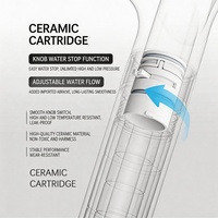 Ensemble de pommeau de douche à main en plastique ABS haute pression, économiseur d'eau, finition chromée pour salle de bain, jet de pluie coloré