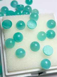 Amazonite bleue naturelle, taille brillante, pierre précieuse de guérison, pierre lâche à dos plat et lisse pour la fabrication de bijoux, 6 mm, certifiée par une tierce partie - Product Image 2