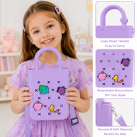 Sac à main mignon en silicone pour enfants, sac à bandoulière DIY pour filles, mini sac fourre-tout, cadeau tendance pour enfants