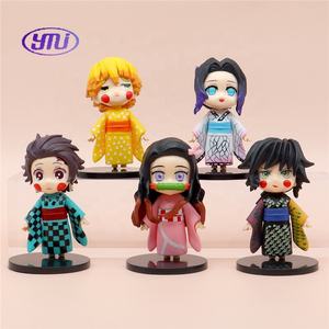 Figuras de Anime de 10 cm, 6 Piezas/Juego, Muñecos de PVC, Modelo Q, Regalo para Niños, Kamado Tanjirou, Agatsuma <span class=keywords><strong>Zenitsu</strong></span>, <span class=keywords><strong>Nezuko</strong></span> Kamado - Product Image 5