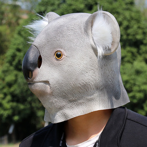 Masque de koala en latex, couvre-chef animal, taille unique, accessoires de costume pour Halloween, fête cosplay - Product Image 2