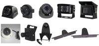 Caméra de recul et latérale haute résistance avec vision nocturne IR LED 1080P AHD étanche IP69K pour camion, bus, remorque, camping-car