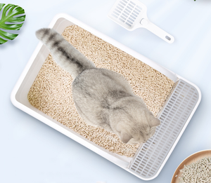 Caja de Arena para Gatos Antideslizante, <span class=keywords><strong>Bandeja</strong></span> de Arena para Gatos de Interior con Pala, Caja de Arena para Gatos de Plástico Ecológico, Venta al por Mayor de Fábrica - Product Image 2