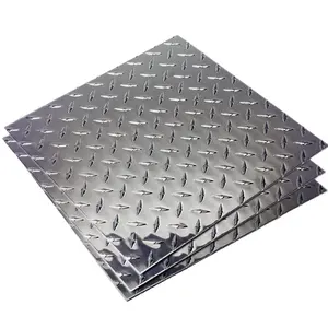Lembar aluminium piring berlian murah 3003 h14 lembaran kotak-kotak aluminium