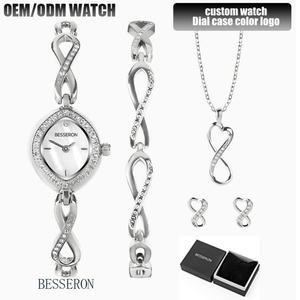 Reloj Casual para Mujer 2025, Nuevo Modelo con Esfera Analógica, Esfera de Perla, Cadena de Acero Inoxidable, Diamantes Ovalados y Cuarzo - Product Image 2