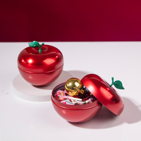 Boîte à bonbons en fer blanc ronde hermétique de qualité alimentaire avec logo personnalisé, finition laquée sérigraphiée, cadeau de fêtes en gros