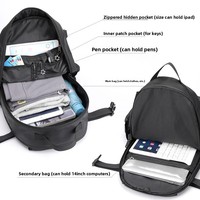 Nouveauté : Sac à dos Campus Américain Grande Capacité Unisexe pour Étudiants, Sac à Dos pour Ordinateur Portable, Sac à Dos Décontracté pour le Sport et les Voyages