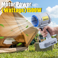 Souffleur à main professionnel de 1500 W, haute puissance, sans fil, électrique, moteur sans balais de 30 000 tr/min, vitesse du vent de 50 m/s, bureau, maison, extérieur