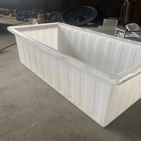Réservoir d'eau Tradineur Plateau réfrigérateur blanc 2000L Poly qualité alimentaire grands pots de plantes carrés en plastique aquaponique aquarium