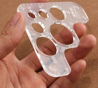 Gabarit de filletage en acrylique personnalisable avec plaque d'insertion transparente, en plastique pour découpe laser, pour articles ménagers divers