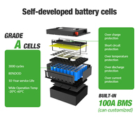 Smart BMS 72V 100Ah Lithium Battery Pack Bluetooth APP Monitor for E-Bike E-Trike E-Quad E-Motorcycle E-Scooter