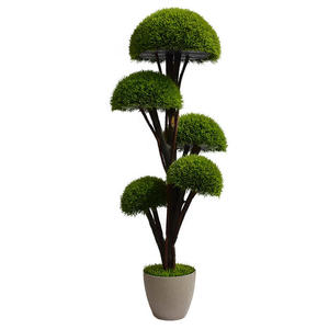 Árbol Artificial Decorativo para Interiores y Exteriores SPSS4, Estilo Hongo, Ciprés/Pino/Cedro, Bonsái Artificial - Product Image 2