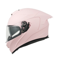 Casques intégraux FF936 avec coque aérodynamique rose mat, double visière, faible MOQ (100 pièces minimum)