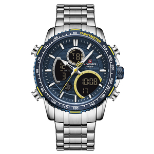 นาฬิกาควอตซ์ <span class=keywords><strong>NAVIFORCE</strong></span> 9182 รุ่นสปอร์ตสำหรับผู้ชาย นาฬิกาโครโนกราฟ สายสแตนเลส - Product Image 3
