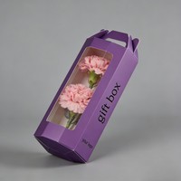 Scatola Espositiva Biodegradabile Personalizzata con Finestra in PET per Fiori Eterni, Bambole, Regali, Collane e Bracciali