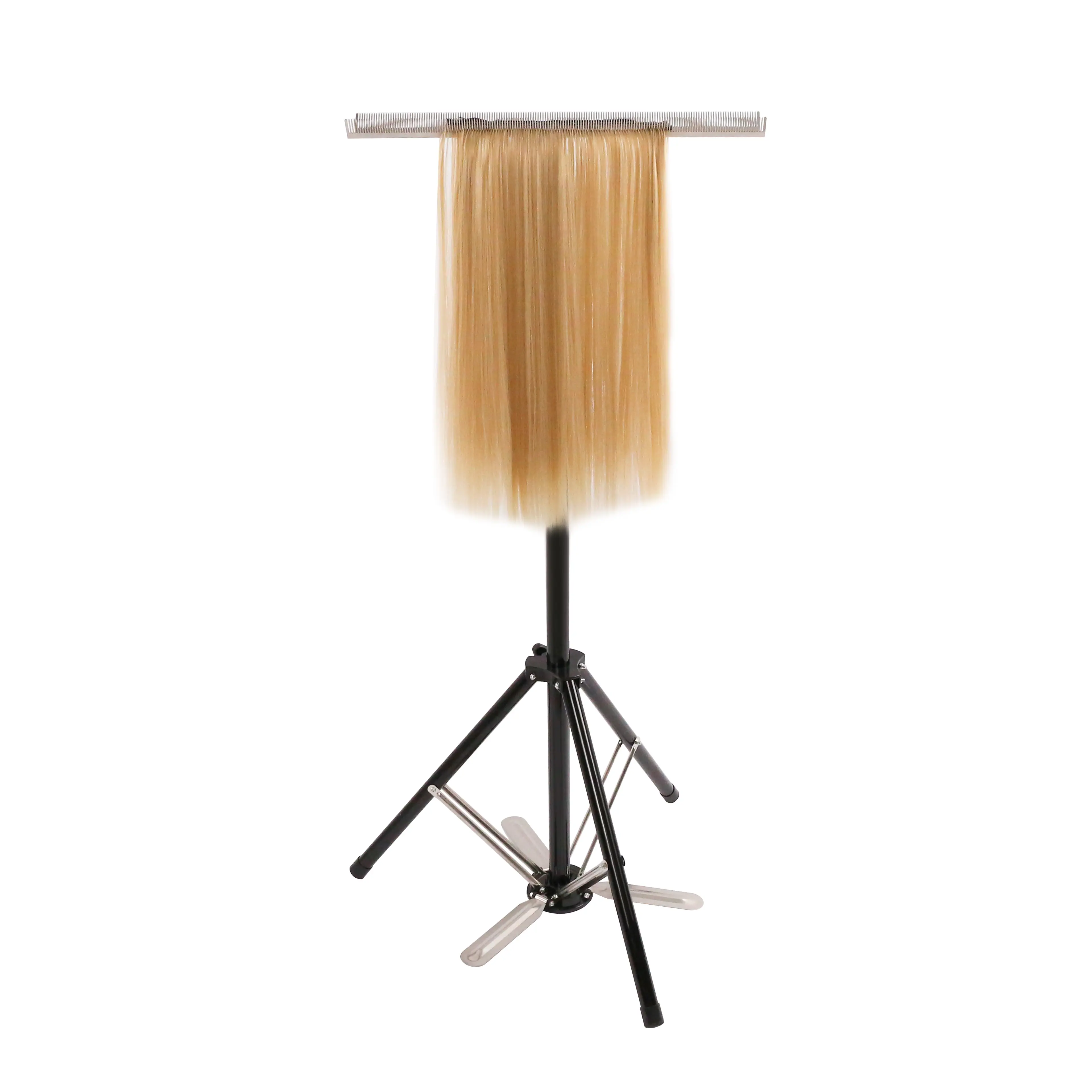 Hair Extension Tool Salon Stainless Steel Hair Extension Wigs Sectioning Display Storage Holder Stand Wig Tripod